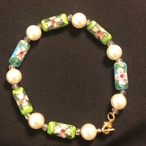 Large Glass & Acrylic beaded Bracelet/ Anklet 🤩